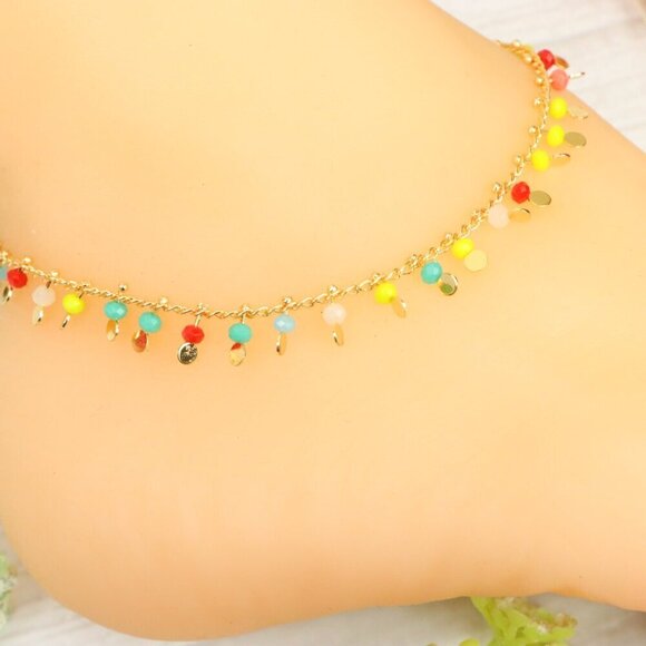 "Handmade Anklet – Elegant & Delicate Jewelry for Women | UNVRC1745 - Picture 8 of 10